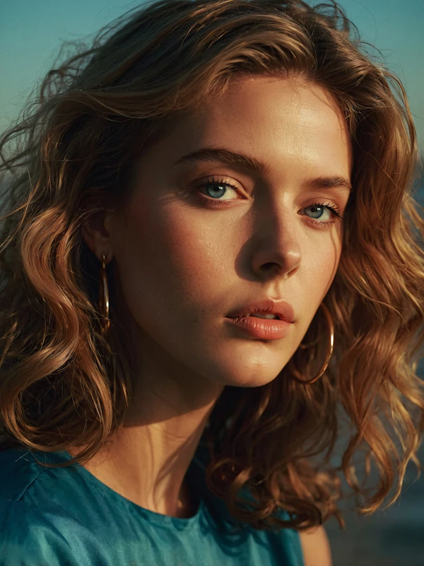 Portrait of a Woman at Golden Hour