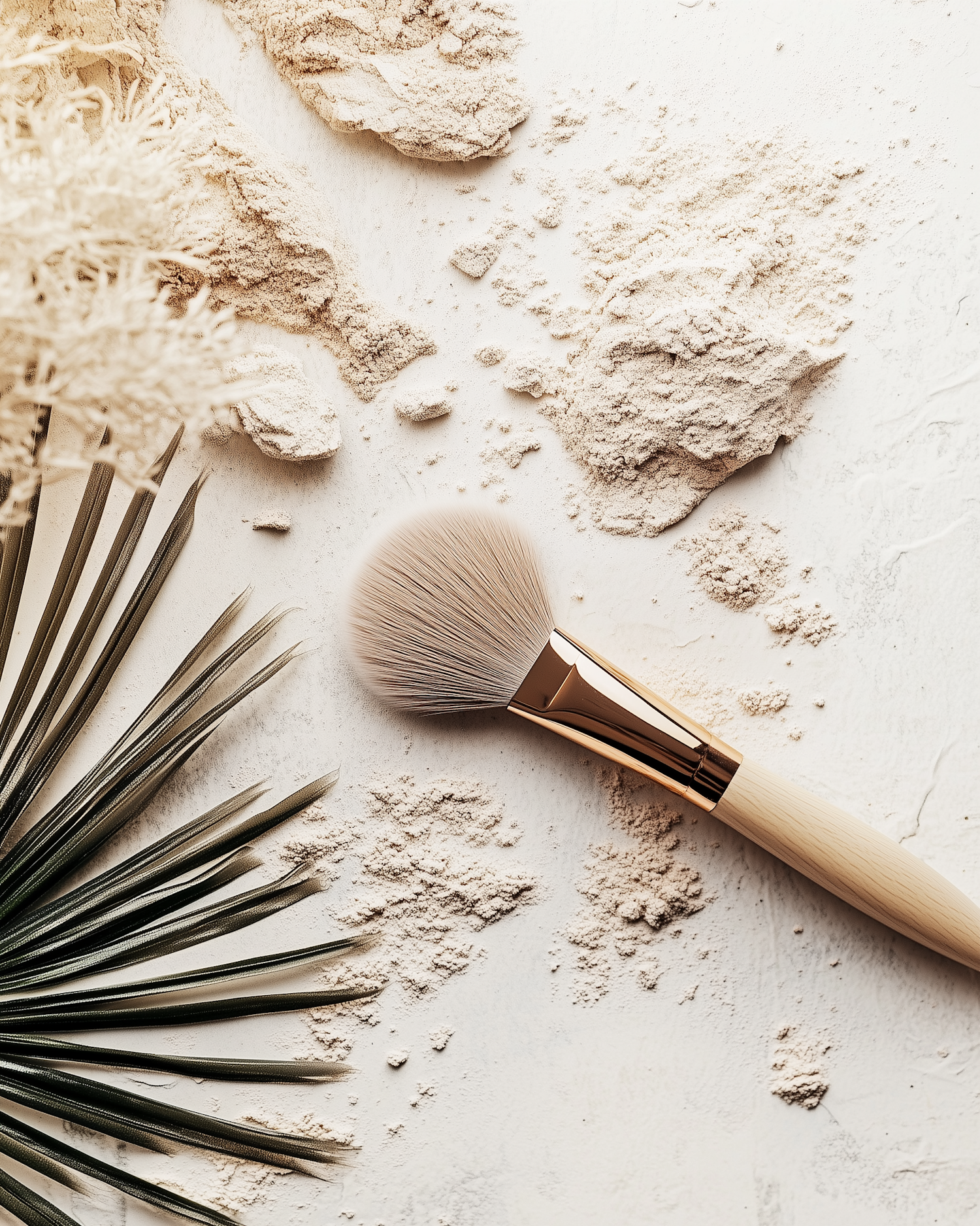 Makeup Brush on Textured Surface