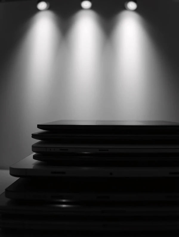 Stacked Laptops Display