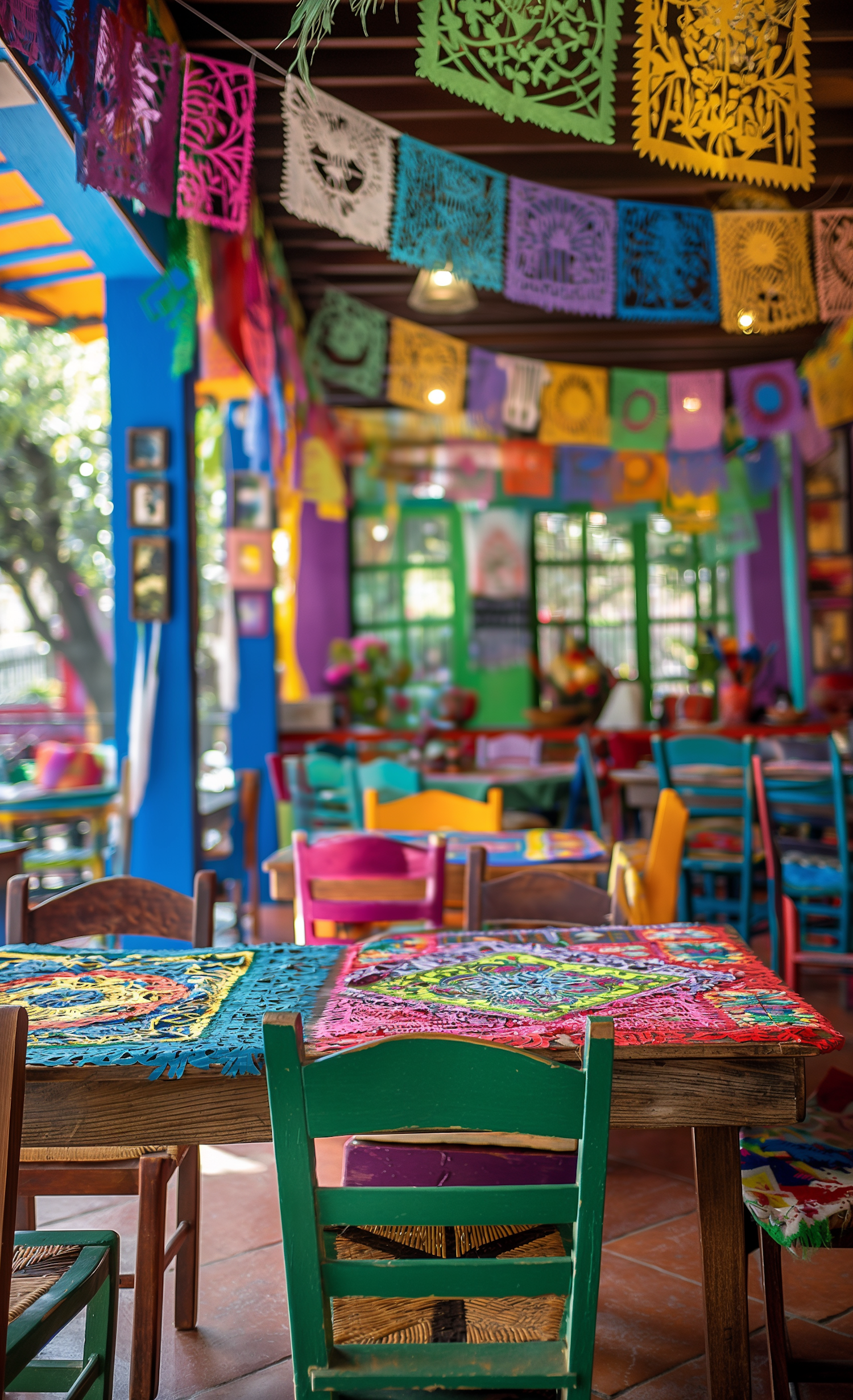 Vibrant Mexican Eatery Interior