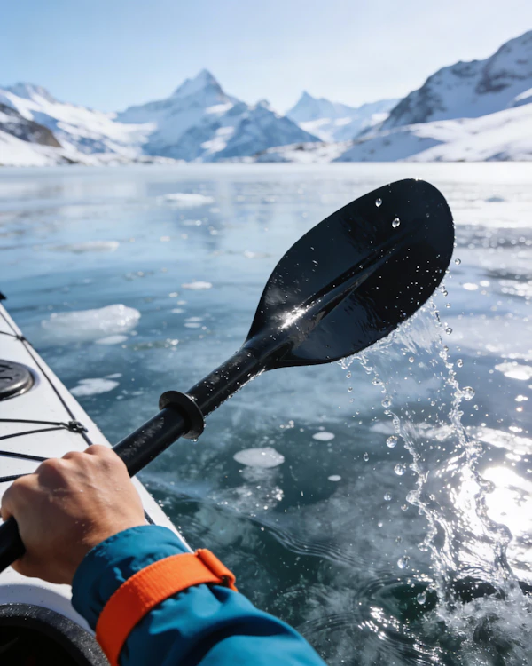 Kayaking on Icy Lake
