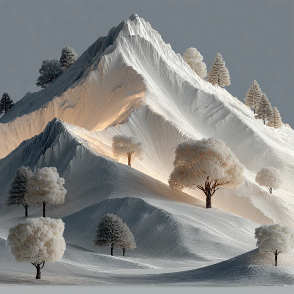 Snowy Mountain Serenity