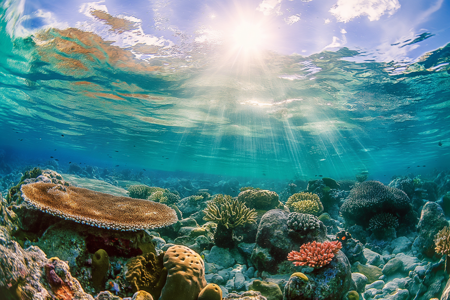 Vibrant Underwater Coral Reef