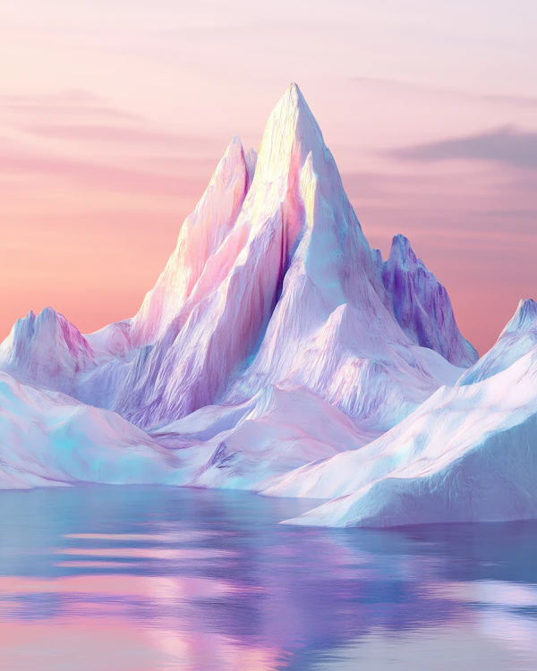 Surreal Mountain Scene