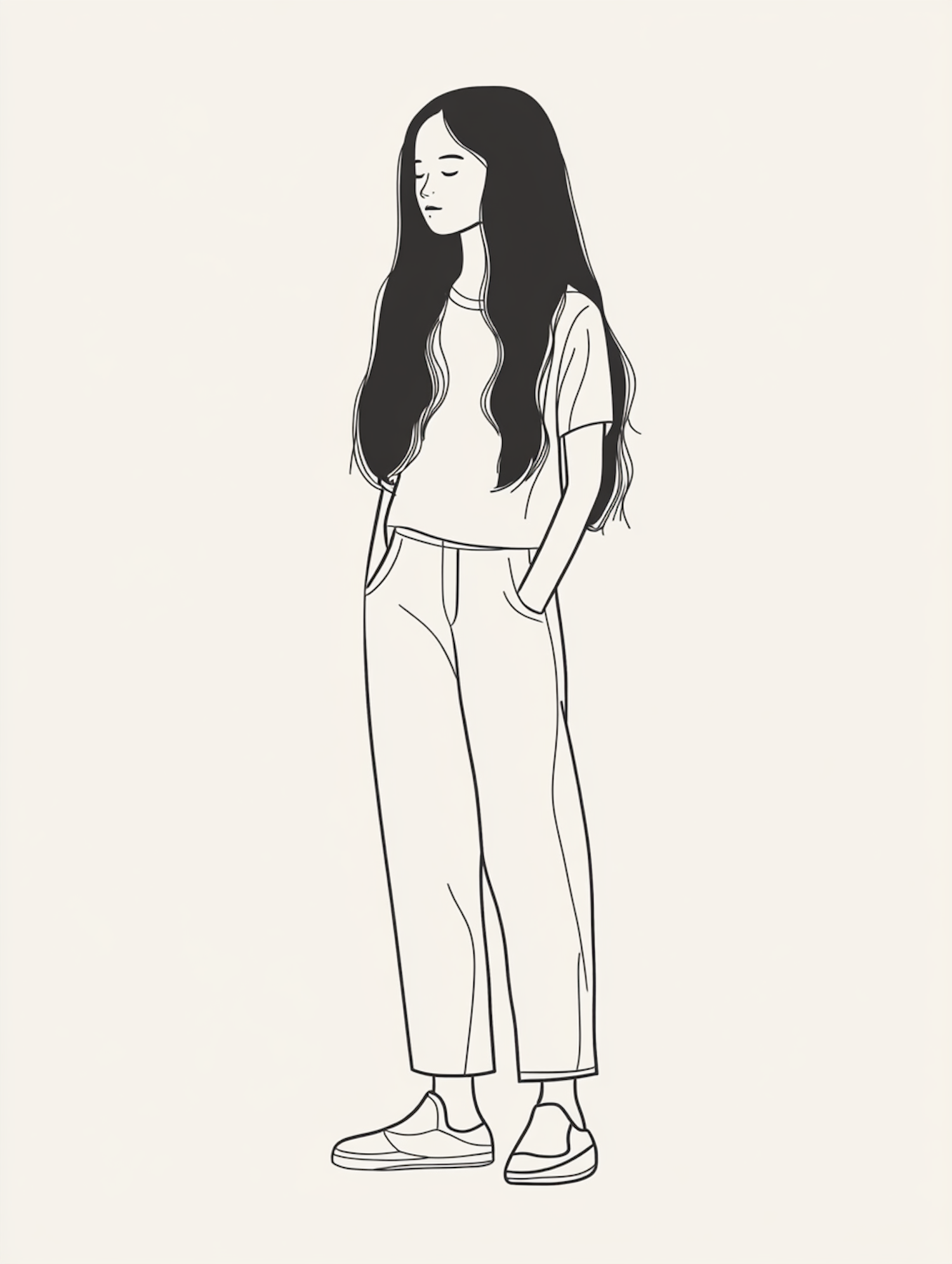 Serene Woman Illustration