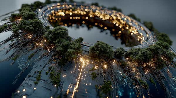 Futuristic Green Torus