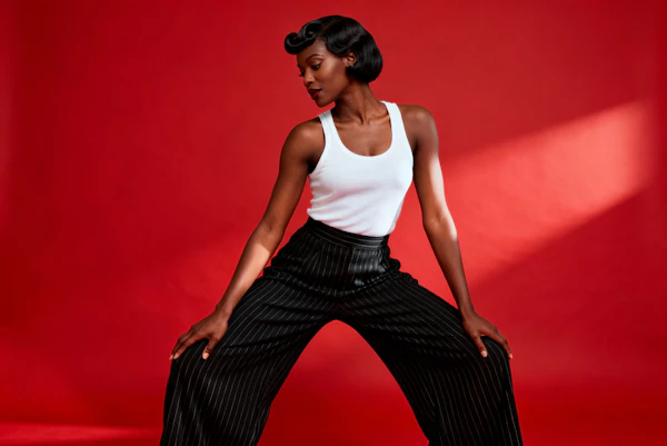 Dynamic Red Portrait