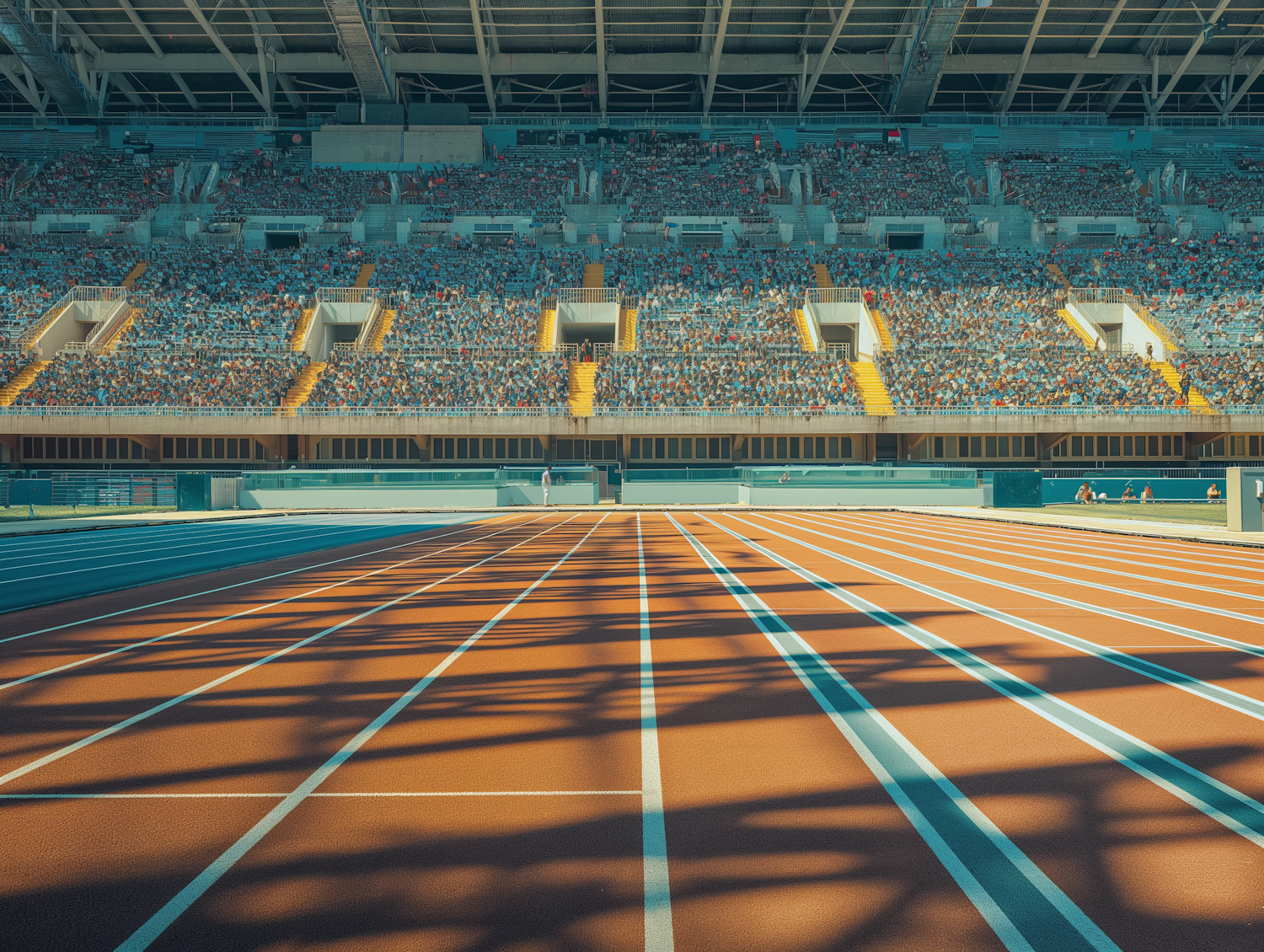 Sunny Day at the Sports Stadium