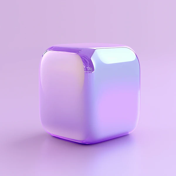 Glossy Gradient Cube
