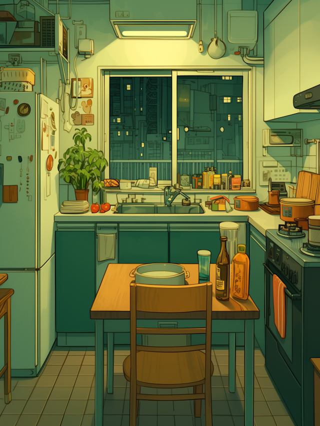 Cozy Kitchen Scene