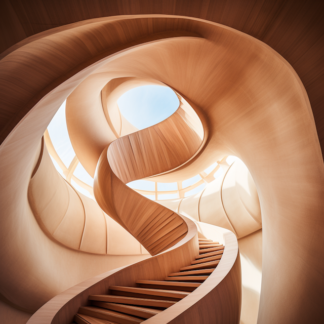 Spiral Elegance: The Wooden Helix