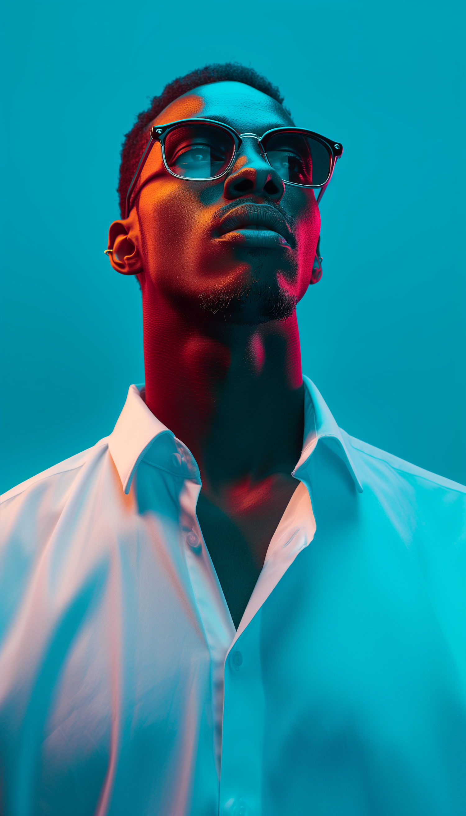 Portrait of a Young Male with Artistic Lighting