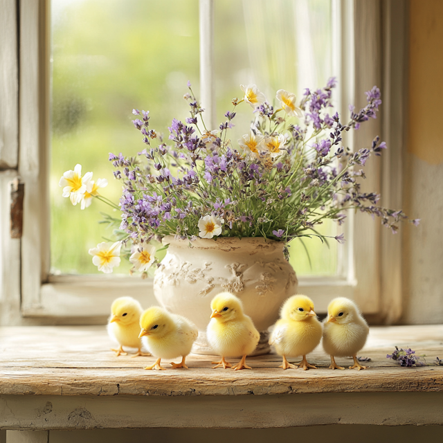 Chicks on Windowsill