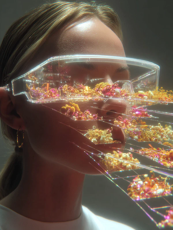 Futuristic Floral Visor