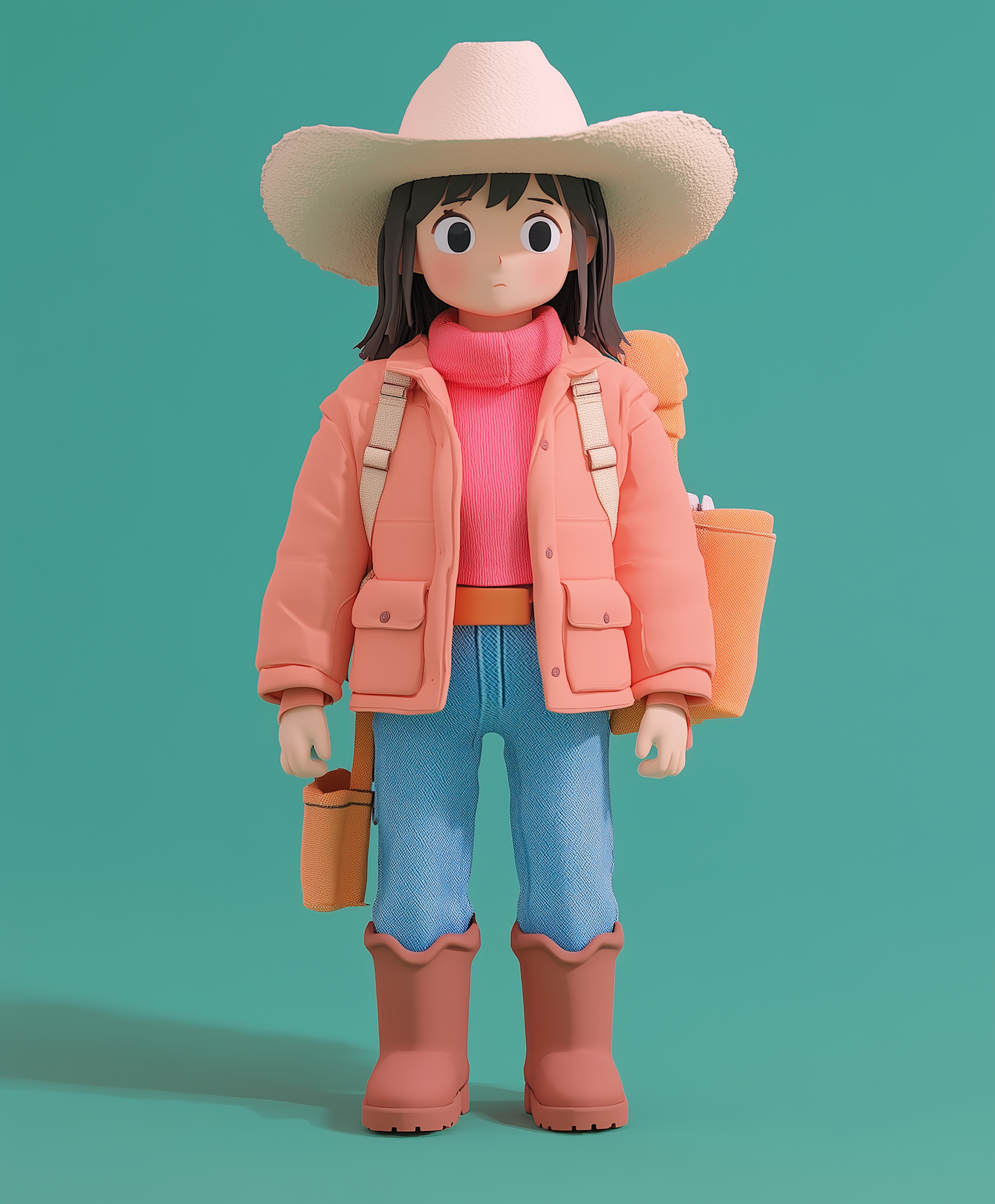 Stylish 3D Modeled Female Character