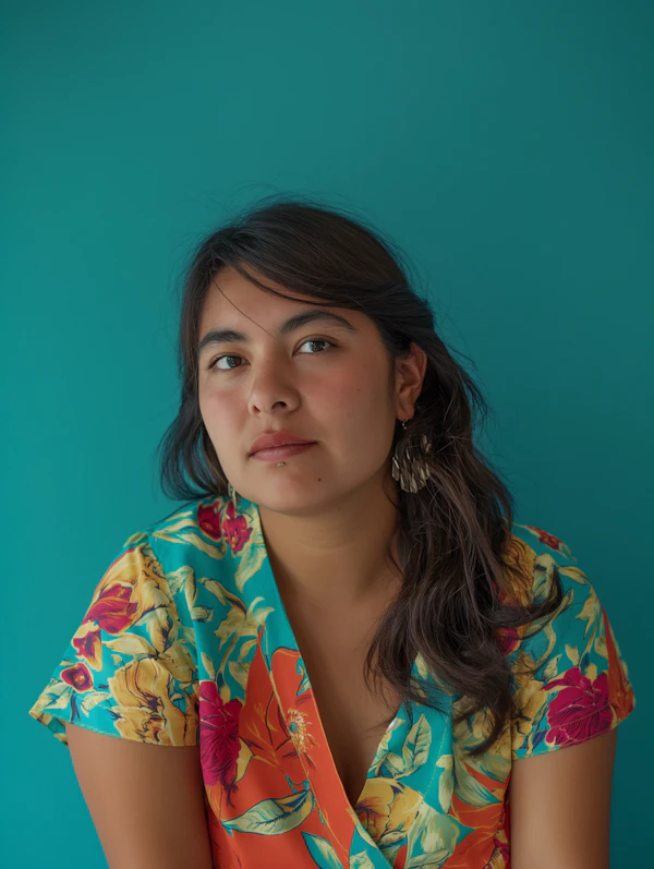 Portrait of Thoughtful Young Woman