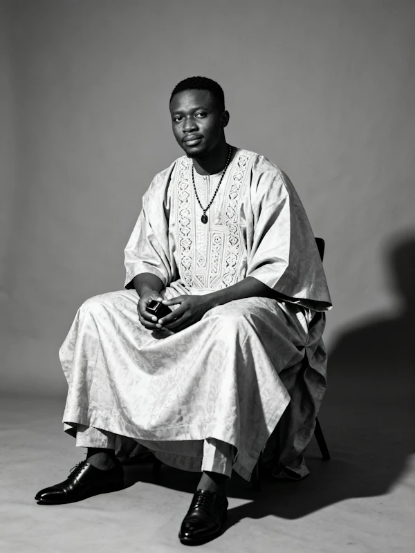 Man in Embroidered Robe