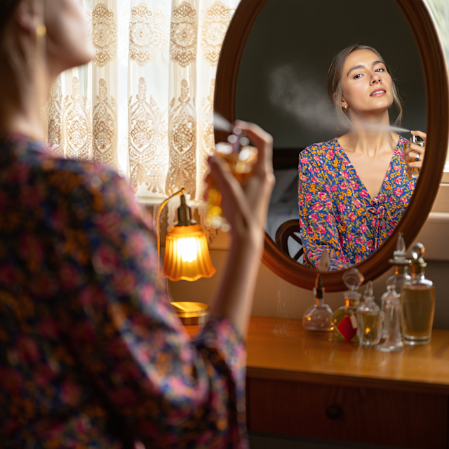 Woman Applying Perfume