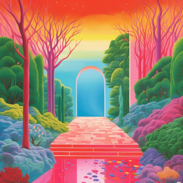 Dreamlike Garden Scene