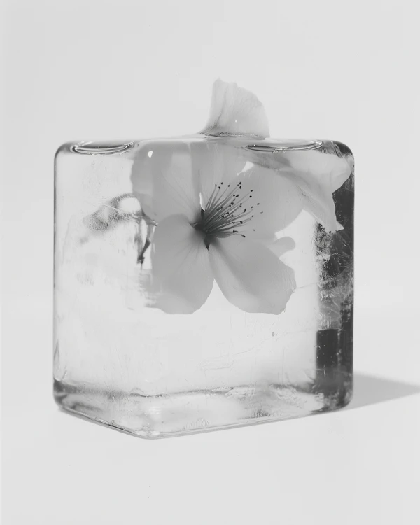 Flower in Ice Art