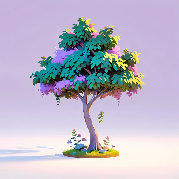 Whimsical Tree Scene