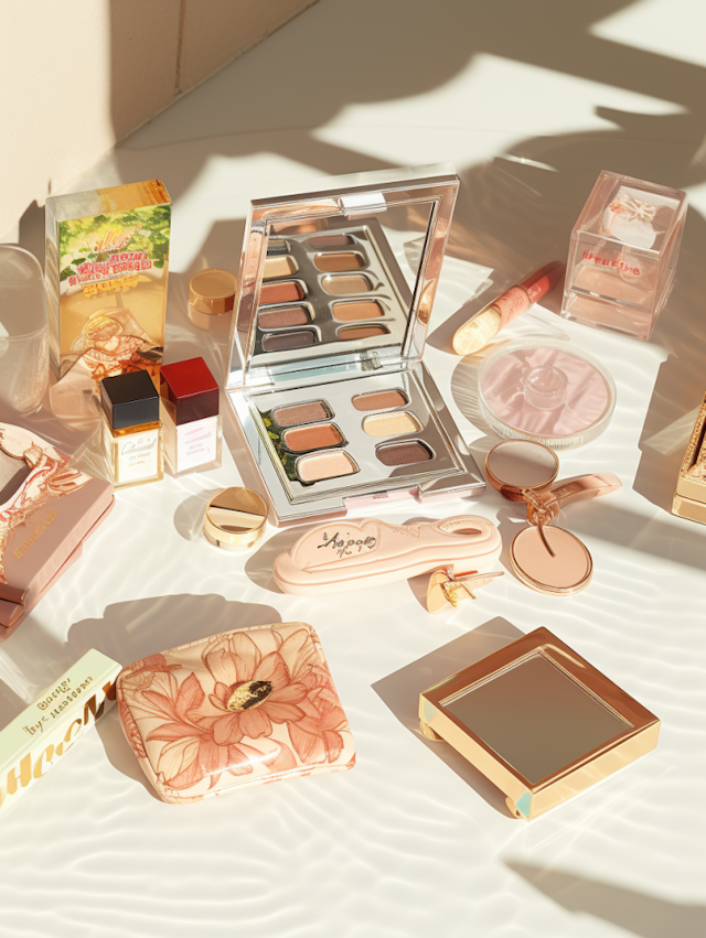 Luxury Feminine Cosmetics in Sunlight