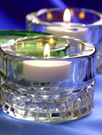 Tranquil Radiance: Tealight Trio in Textured Votives