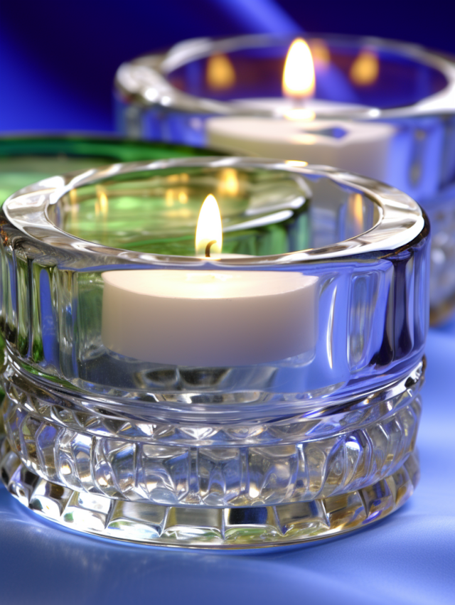 Tranquil Radiance: Tealight Trio in Textured Votives