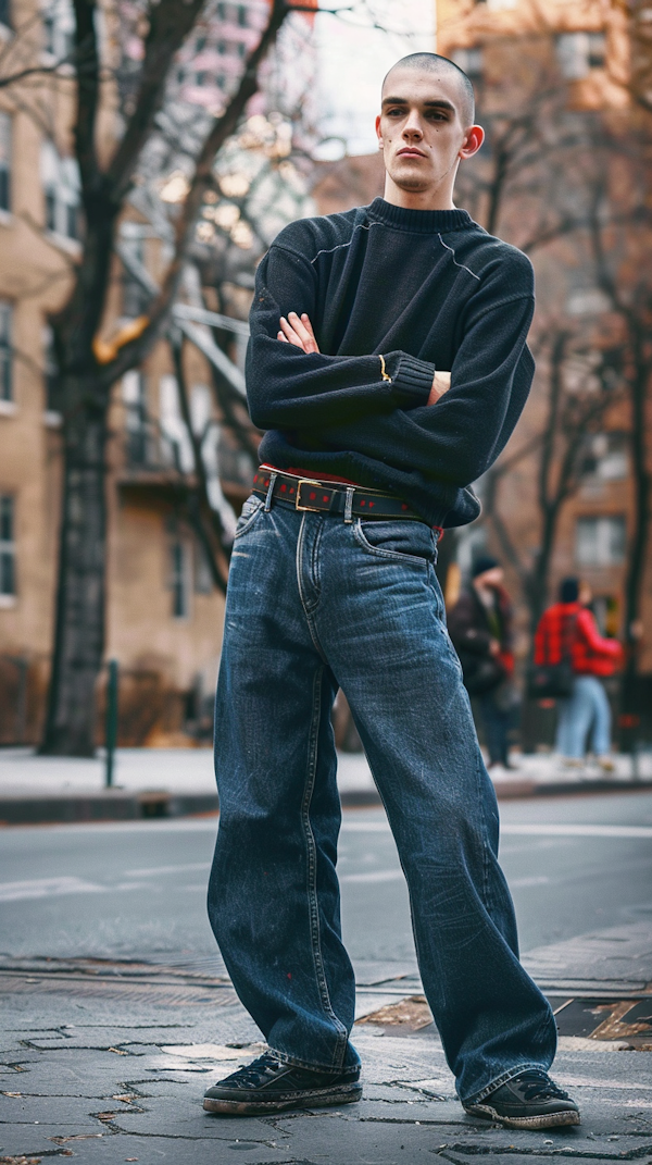 Confident Young Man in Urban Setting