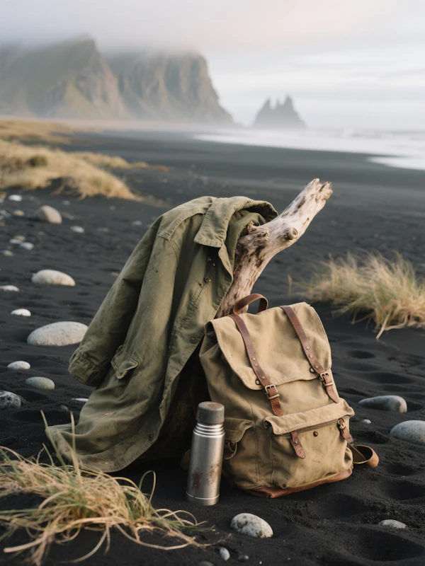 Misty Coastal Landscape