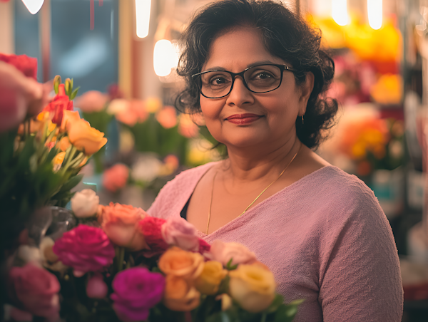 Woman in Flower Shop