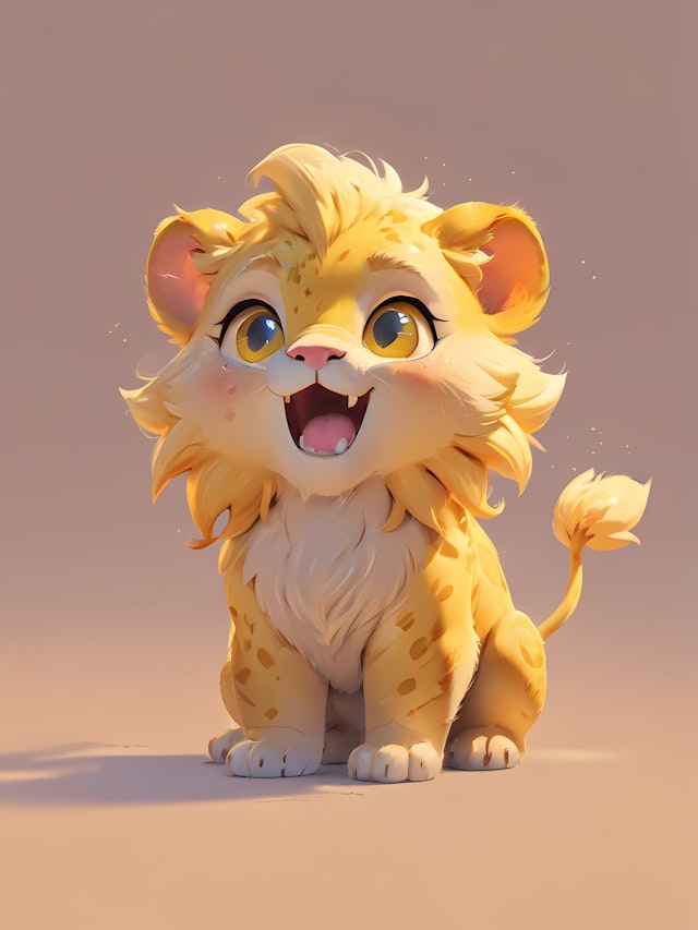 Adorable Lion Cub Art