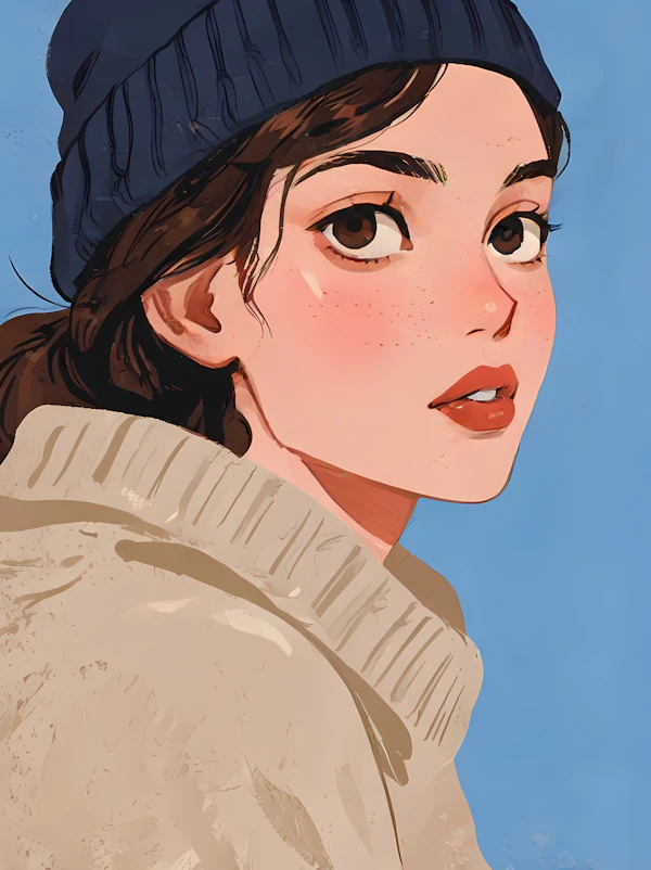 Contemplative Young Woman