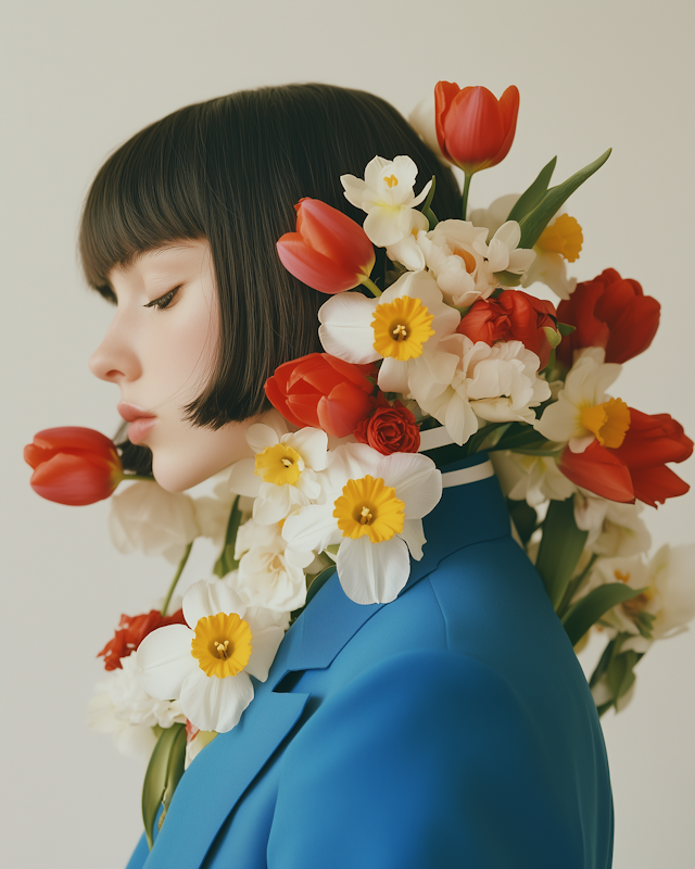 Floral Harmony Portrait