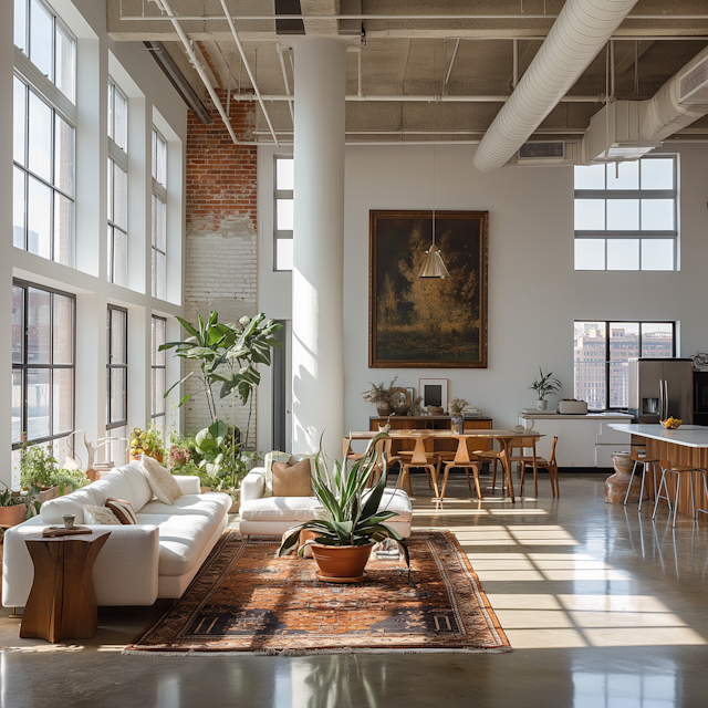 Spacious Living Room with Natural Light