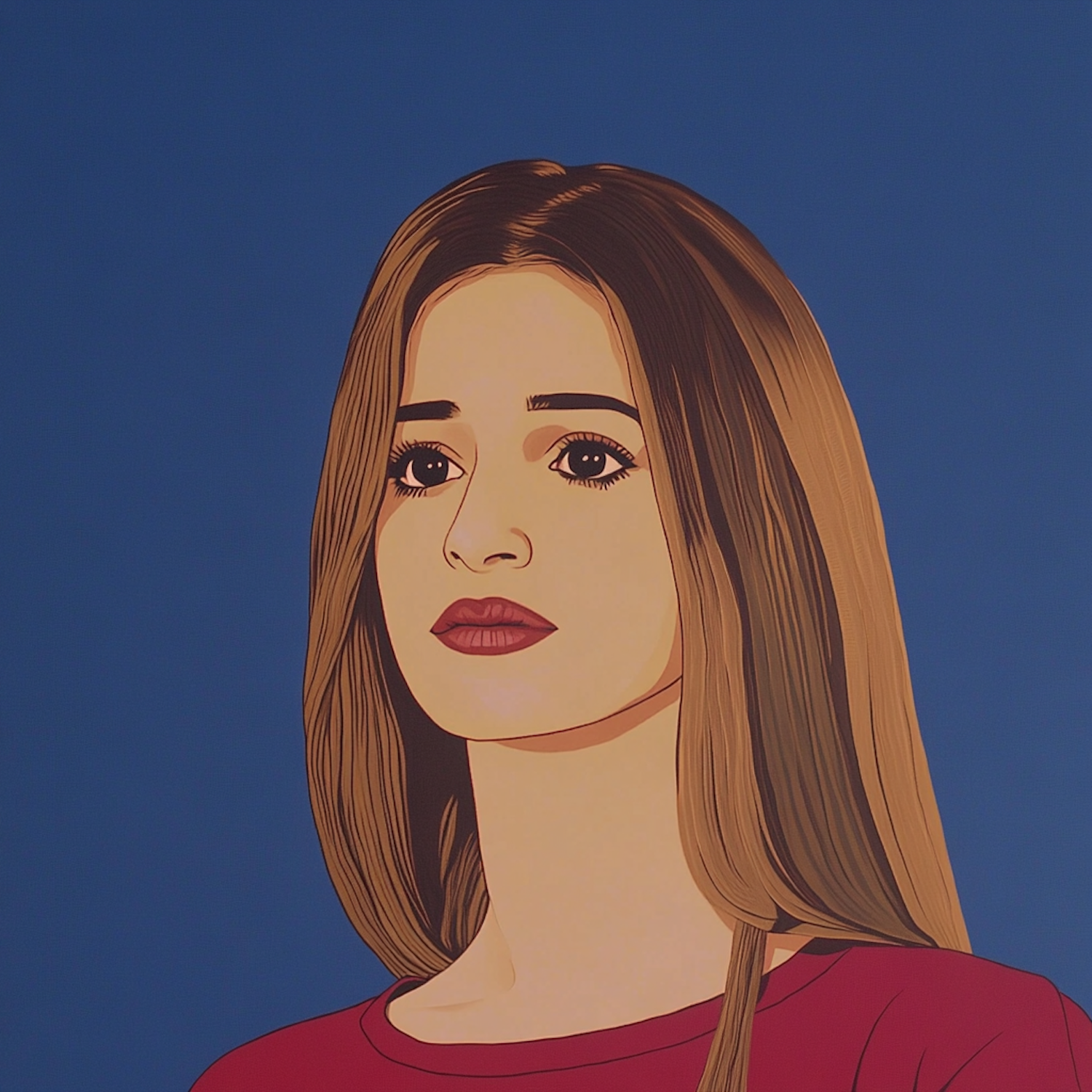 Stylized Portrait of a Young Woman