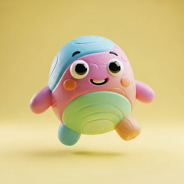 Cheerful Cartoon Character