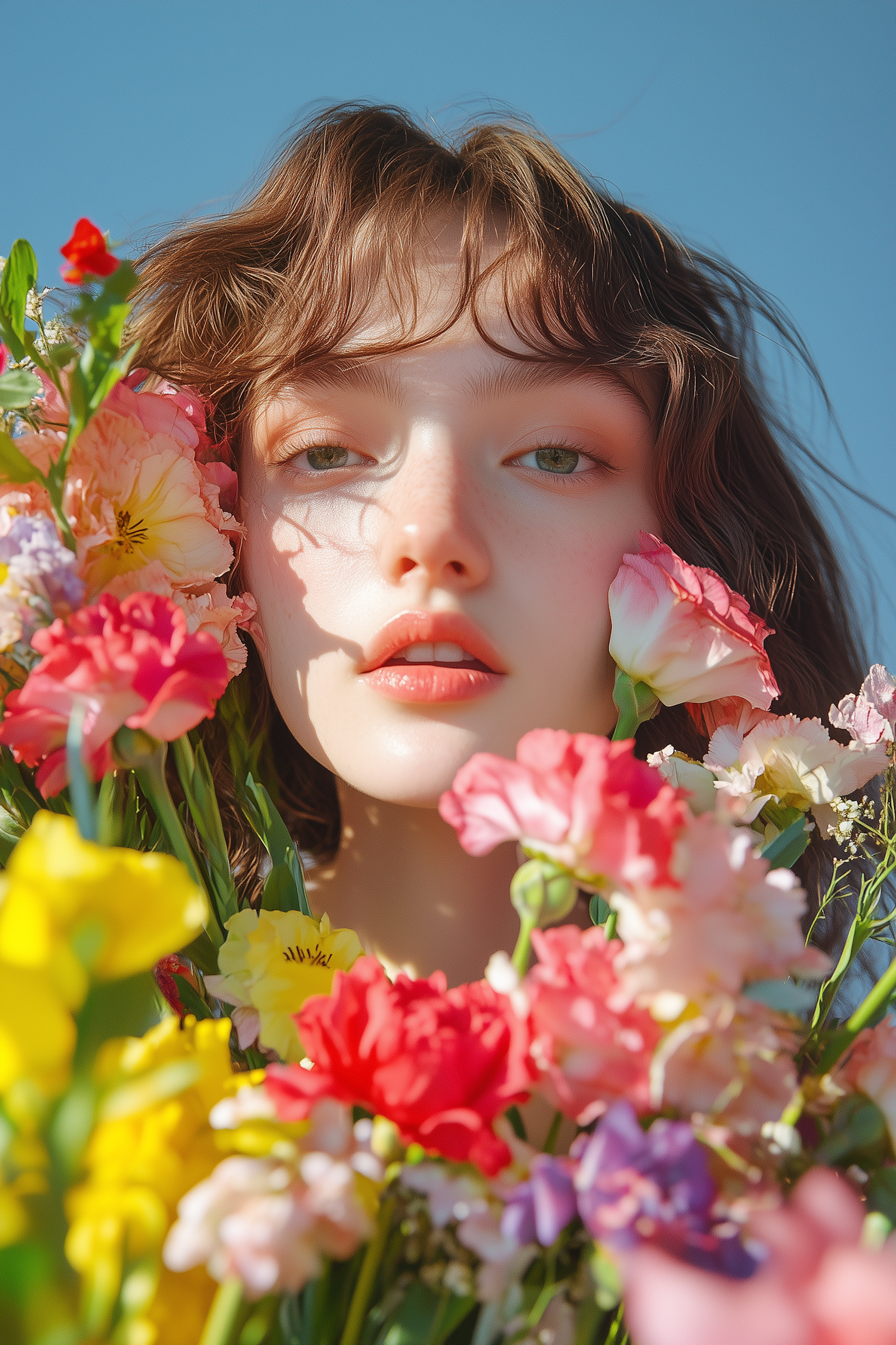 Serene Floral Portrait