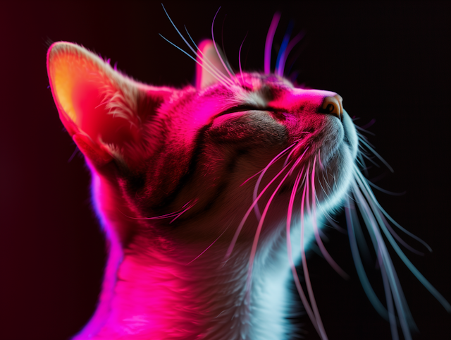 Vibrant Portrait of a Serene Cat