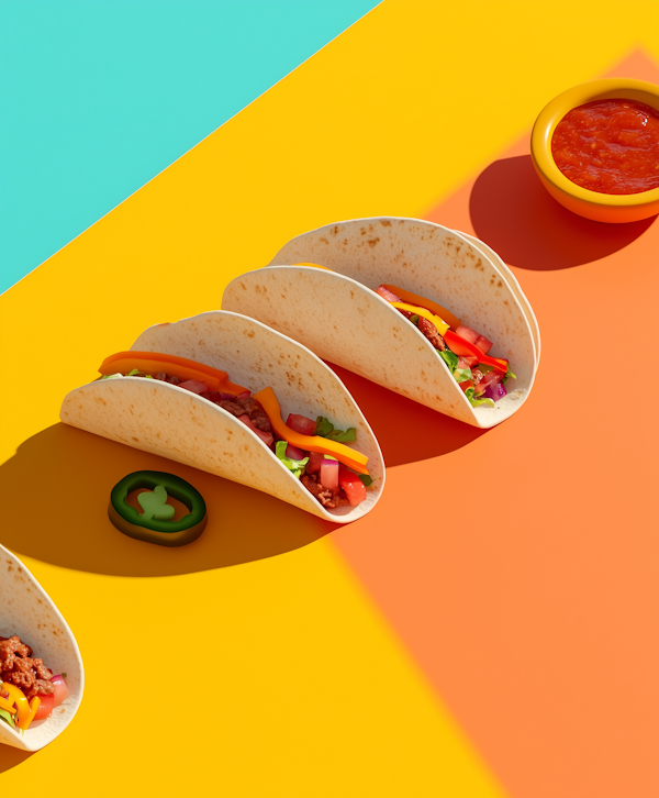 Colorful Taco Trio