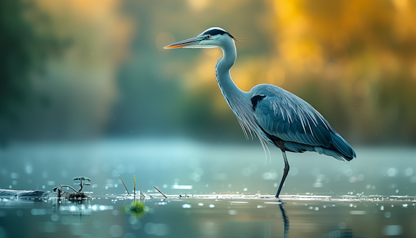 Solitary Great Blue Heron