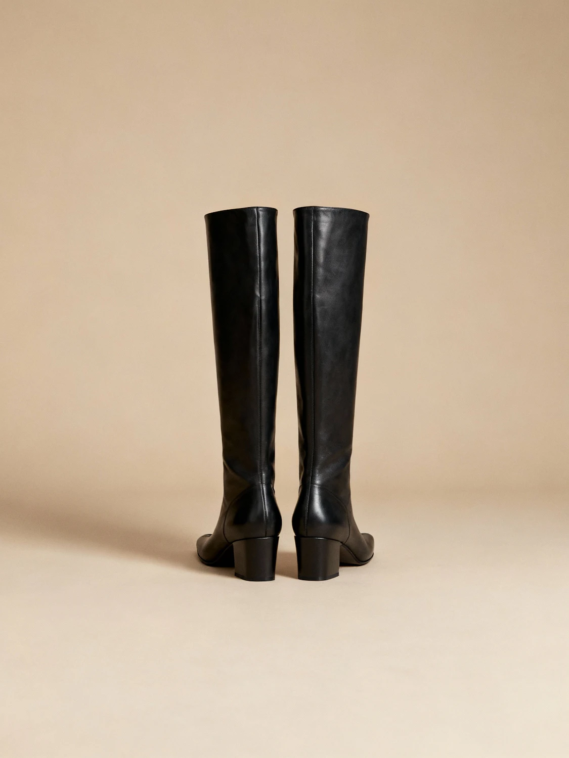 Bold Knee Boot in black leather