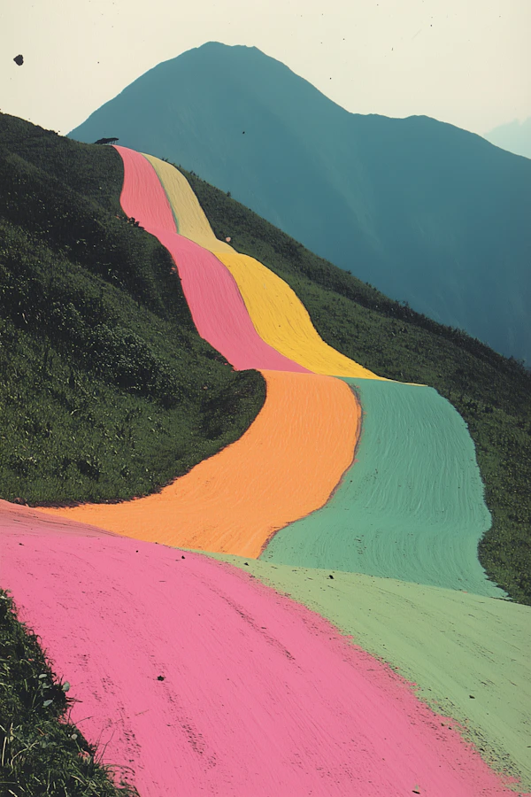 Colorful Path in Serene Landscape