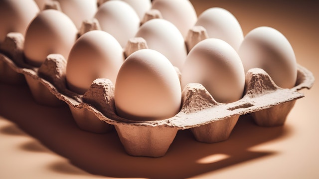 Carton of Eggs Close-Up