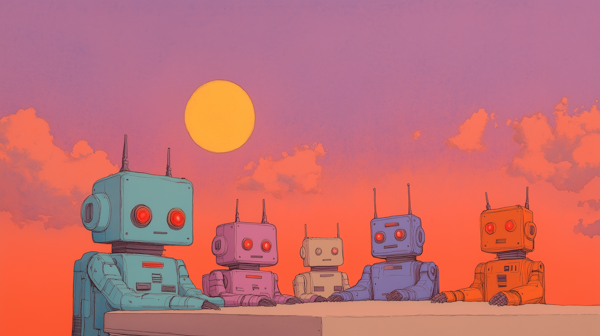 Robots at Sunset