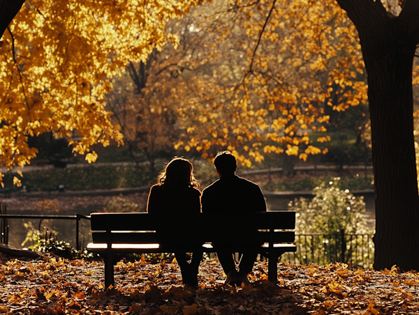 Autumn Park Bench