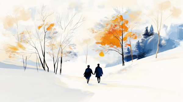 Serene Winter Walk