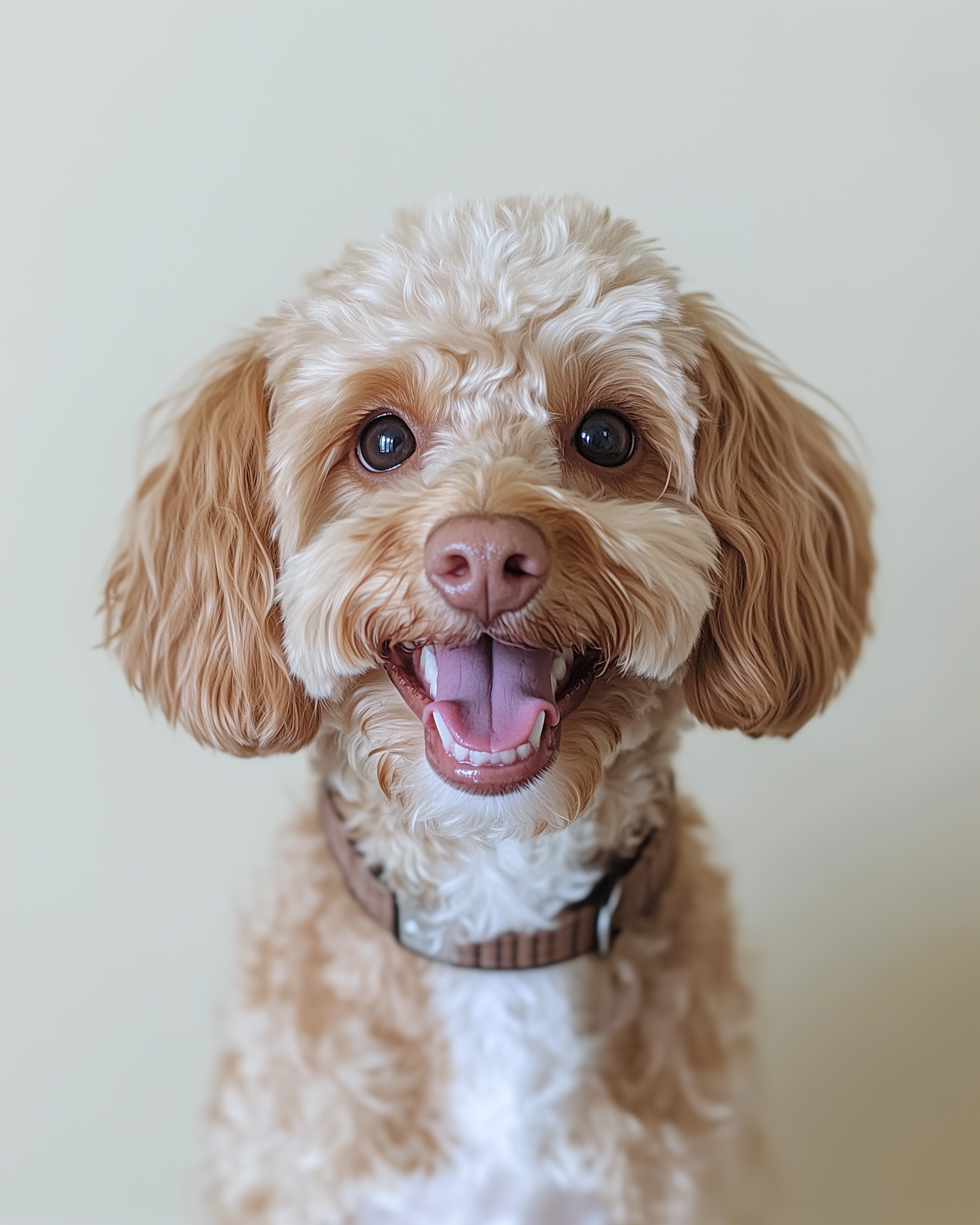 Smiling Curly-Furred Dog