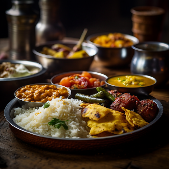 Colorful Indian Culinary Array