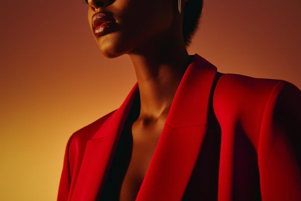 Bold Red Blazer Portrait